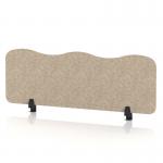 Sch! Acoustic Desktop Screen - Wave - 1200 x 400mm - Oatmeal Beige SCH00490