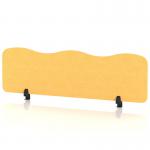 Sch! Acoustic Desktop Screen - Wave - 1400 x 400mm - Buttercup Yellow SCH00491