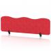 Sch! Acoustic Desktop Screen - Wave - 1400 x 400mm - Poppy Red SCH00492