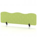 Sch! Acoustic Desktop Screen - Wave - 1400 x 400mm - Lime Green SCH00494