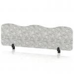 Sch! Acoustic Desktop Screen - Wave - 1400 x 400mm - Pebble Light Grey SCH00499