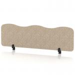 Sch! Acoustic Desktop Screen - Wave - 1400 x 400mm - Oatmeal Beige SCH00500