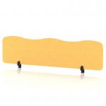 Sch! Acoustic Desktop Screen - Wave - 1600 x 400mm - Buttercup Yellow SCH00501