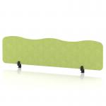 Sch! Acoustic Desktop Screen - Wave - 1600 x 400mm - Lime Green SCH00504