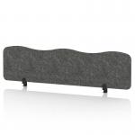 Sch! Acoustic Desktop Screen - Wave - 1600 x 400mm - Graphite Charcoal SCH00507