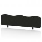 Sch! Acoustic Desktop Screen - Wave - 1600 x 400mm - Raven Black SCH00508