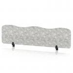 Sch! Acoustic Desktop Screen - Wave - 1600 x 400mm - Pebble Light Grey SCH00509