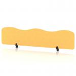 Sch! Acoustic Desktop Screen - Wave - 1800 x 400mm - Buttercup Yellow SCH00511