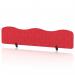 Sch! Acoustic Desktop Screen - Wave - 1800 x 400mm - Poppy Red SCH00512