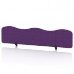 Sch! Acoustic Desktop Screen - Wave - 1800 x 400mm - Plum Purple SCH00513