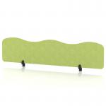 Sch! Acoustic Desktop Screen - Wave - 1800 x 400mm - Lime Green SCH00514