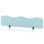 Sch! Acoustic Desktop Screen - Wave - 1800 x 400mm - Sky Light Blue SCH00516