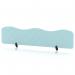 Sch! Acoustic Desktop Screen - Wave - 1800 x 400mm - Sky Light Blue SCH00516
