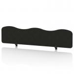Sch! Acoustic Desktop Screen - Wave - 1800 x 400mm - Raven Black SCH00518