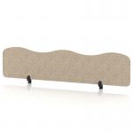 Sch! Acoustic Desktop Screen - Wave - 1800 x 400mm - Oatmeal Beige SCH00520