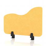 Sch! Acoustic Desktop Side Screen - Wave - 600 x 400mm - Buttercup Yellow SCH00521