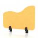 Sch! Acoustic Desktop Side Screen - Wave - 600 x 400mm - Buttercup Yellow SCH00521