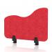Sch! Acoustic Desktop Side Screen - Wave - 600 x 400mm - Poppy Red SCH00522