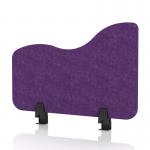 Sch! Acoustic Desktop Side Screen - Wave - 600 x 400mm - Plum Purple SCH00523