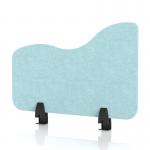 Sch! Acoustic Desktop Side Screen - Wave - 600 x 400mm - Sky Light Blue SCH00526