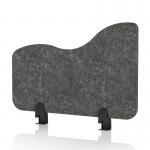 Sch! Acoustic Desktop Side Screen - Wave - 600 x 400mm - Graphite Charcoal SCH00527