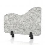Sch! Acoustic Desktop Side Screen - Wave - 600 x 400mm - Pebble Light Grey SCH00529