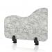Sch! Acoustic Desktop Side Screen - Wave - 600 x 400mm - Pebble Light Grey SCH00529