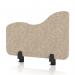 Sch! Acoustic Desktop Side Screen - Wave - 600 x 400mm - Oatmeal Beige SCH00530