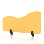Sch! Acoustic Desktop Side Screen - Wave - 800 x 400mm - Buttercup Yellow SCH00531