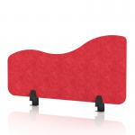 Sch! Acoustic Desktop Side Screen - Wave - 800 x 400mm - Poppy Red SCH00532