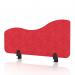 Sch! Acoustic Desktop Side Screen - Wave - 800 x 400mm - Poppy Red SCH00532