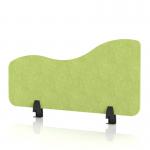 Sch! Acoustic Desktop Side Screen - Wave - 800 x 400mm - Lime Green SCH00534