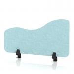 Sch! Acoustic Desktop Side Screen - Wave - 800 x 400mm - Sky Light Blue SCH00536