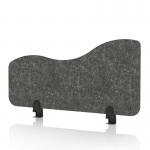 Sch! Acoustic Desktop Side Screen - Wave - 800 x 400mm - Graphite Charcoal SCH00537