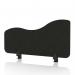 Sch! Acoustic Desktop Side Screen - Wave - 800 x 400mm - Raven Black SCH00538