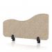 Sch! Acoustic Desktop Side Screen - Wave - 800 x 400mm - Oatmeal Beige SCH00540