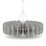 Sch! Acoustic Ceiling Baffles - Shade - Type B - 600mm Wide x 150mm High - Pebble Light Grey SCH00683