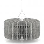 Sch! Acoustic Ceiling Baffles - Shade - Type B - 600mm Wide x 300mm High - Pebble Light Grey SCH00693