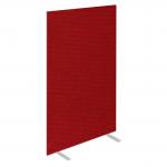 Impulse Plus Oblong 1800/600 Floor Free Standing Screen Burgundy Fabric Light Grey Edges SCR10219