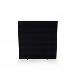 Impulse Plus Oblong 1800/1000 Floor Free Standing Screen Black Fabric Light Grey Edges SCR10236