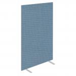 Impulse Plus Oblong 1800/1000 Floor Free Standing Screen Sky Blue Fabric Light Grey Edges SCR10243