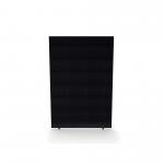 Impulse Plus Oblong 1800/1200 Floor Free Standing Screen Black Fabric Light Grey Edges SCR10245