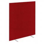 Impulse Plus Oblong 1800/1400 Floor Free Standing Screen Burgundy Fabric Light Grey Edges SCR10255