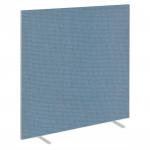 Impulse Plus Oblong 1800/1500 Floor Free Standing Screen Sky Blue Fabric Light Grey Edges SCR10270