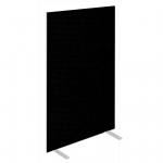 Impulse Plus Oblong 1650/600 Floor Free Standing Screen Black Fabric Light Grey Edges SCR10281