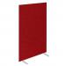 Impulse Plus Oblong 1650600 Floor Free Standing Screen Burgundy Fabric Light Grey Edges SCR10282