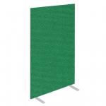 Impulse Plus Oblong 1650/600 Floor Free Standing Screen Palm Green Fabric Light Grey Edges SCR10285