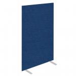 Impulse Plus Oblong 1650/600 Floor Free Standing Screen Powder Blue Fabric Light Grey Edges SCR10286