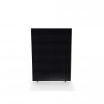 Impulse Plus Oblong 1650/1000 Floor Free Standing Screen Black Fabric Light Grey Edges SCR10299