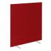 Impulse Plus Oblong 16501000 Floor Free Standing Screen Burgundy Fabric Light Grey Edges SCR10300